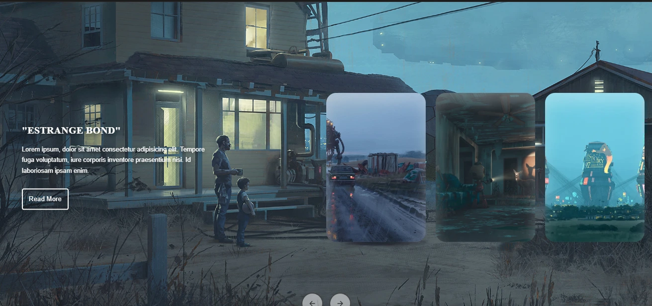 Screenshot of the responsive image carousel